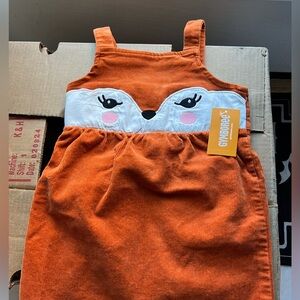 NWT Gymboree Fox corduroy romper. Size 3T